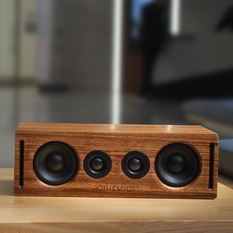 BOSK Altavoz HiFi - Wifi / Bluetooth. Diseño Único en Madera de Zebrano 100% Natural, Multiroom y Multichannel. Spotify, Airplay, DLNA, Óptica, 70W