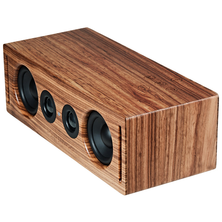 BOSK Altavoz HiFi - Wifi / Bluetooth. Diseño Único en Madera de Zebrano 100% Natural, Multiroom y Multichannel. Spotify, Airplay, DLNA, Óptica, 70W
