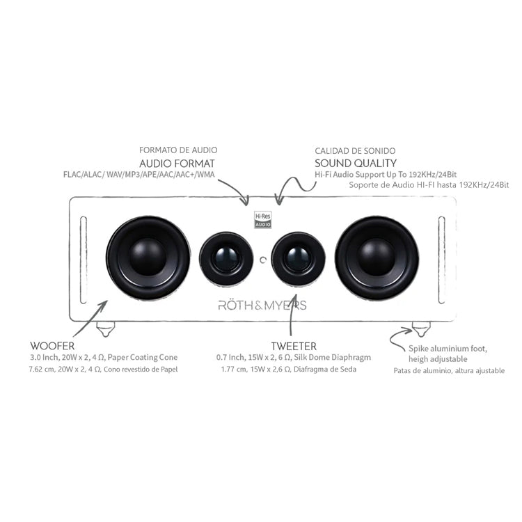 BOSK Altavoz HiFi - Wifi / Bluetooth. Diseño Único en Madera de Zebrano 100% Natural, Multiroom y Multichannel. Spotify, Airplay, DLNA, Óptica, 70W