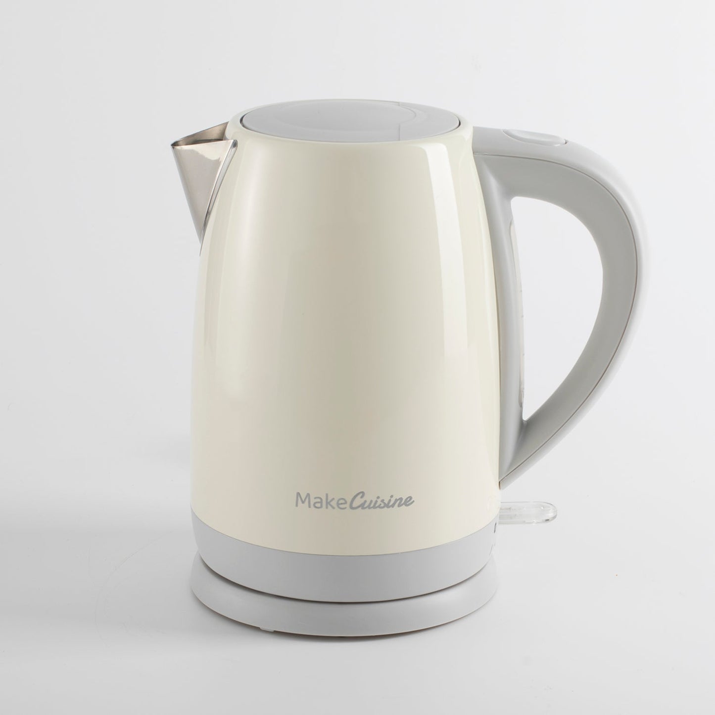 Hervidor Retro de agua eléctrico. Kettle Diseño Vintage color Soft Cream. 2200 W. Base giratoria de 360 grados con cuerpo inalámbrico. Elemento calefactor oculto. 1.7 Litros de agua. Cuerpo Acero Inox. Boquilla Acero Inox. Ebullición rápida. Indicador transparente de nivel. Tapa con Botón Apertura.