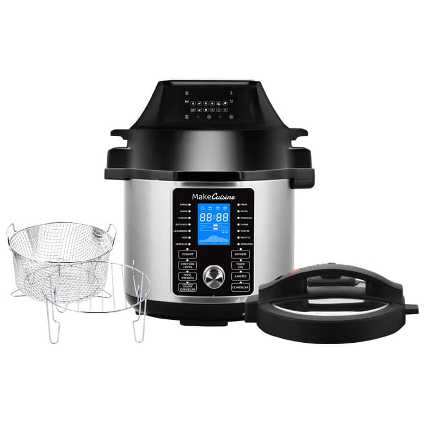 TOPCHEF 2 en 1 - Olla Eléctrica Programable a Presión y Freidora de Aire