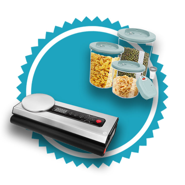 PACK MakeCuisine Envasadora MC-SL1 + Set de Recipientes al Vacío MC-CONT3