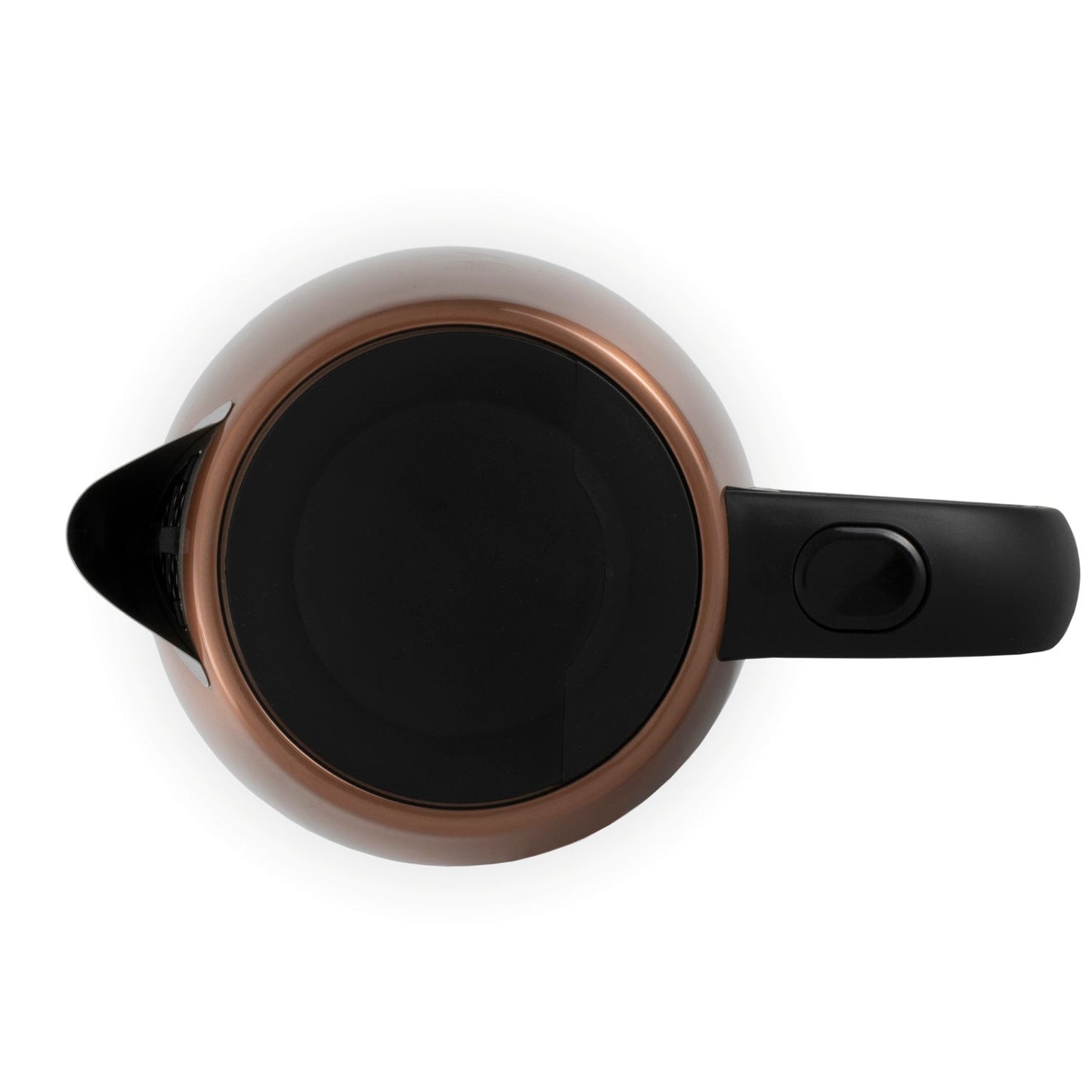 Hervidor Retro de agua eléctrico. Kettle Diseño Vintage color Copper Tech. 2200 W. Base giratoria de 360 grados con cuerpo inalámbrico. Elemento calefactor oculto. 1.7 Litros de agua. Cuerpo Acero Inox. Boquilla Acero Inox. Ebullición rápida. Indicador transparente de nivel. Tapa con Botón Apertura.