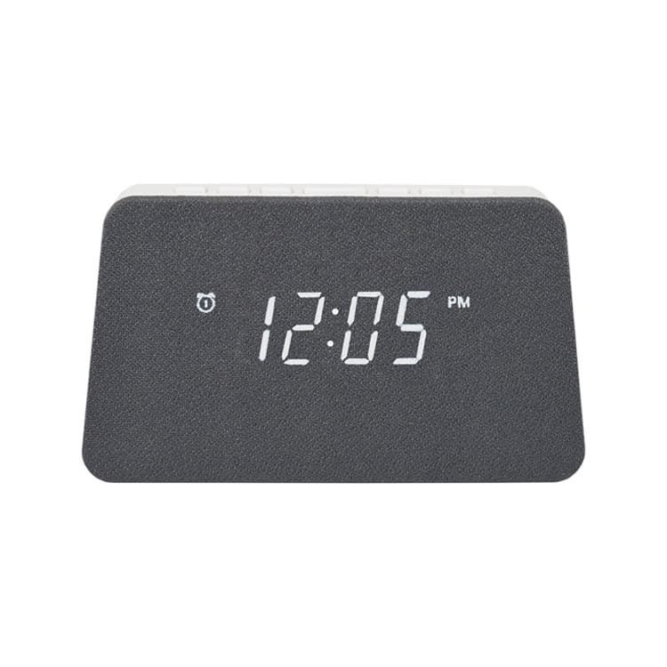 AIC - Radioreloj Despertador FM con Base de Carga inalámbrica QI para móviles, 10 Emisoras, Función de Alarma dual, Puerto de Carga USB, Atenuador "dimmer" de 3 pasos. Mod. WM3020i