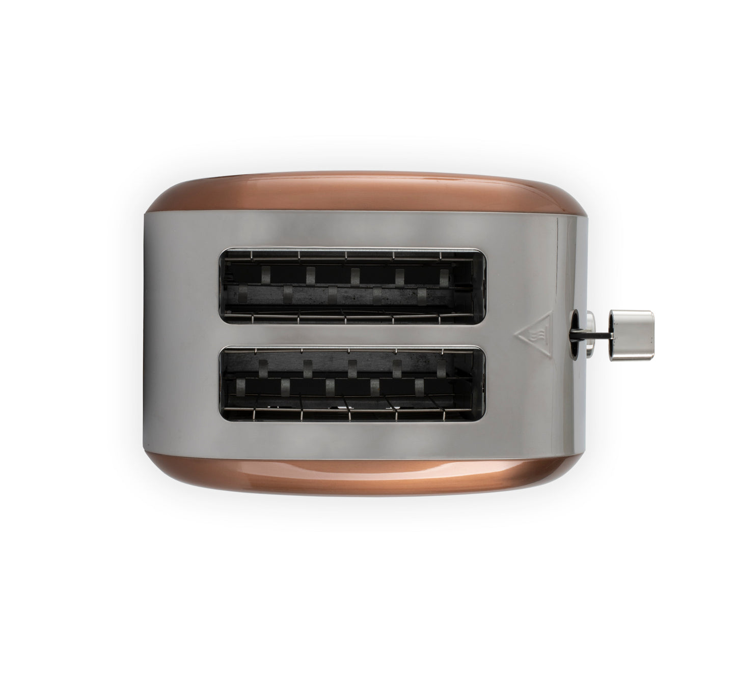 Tostador Retro con Diseño Vintage Color Copper Tech y Soft Cream. Cocina elegante. Tostador 900 W, 2 ranuras con accesorio para bollería. Ajuste de tostado. Funciones Descongelar Recalentar y Cancelar. Panel luces LED. Bandeja Recogemigas extraíble. Bolsa para Tostador Incluida